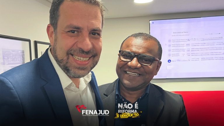 Fenajud se reúne com ministro Guilherme Boulos e defende serviço público e estabilidade